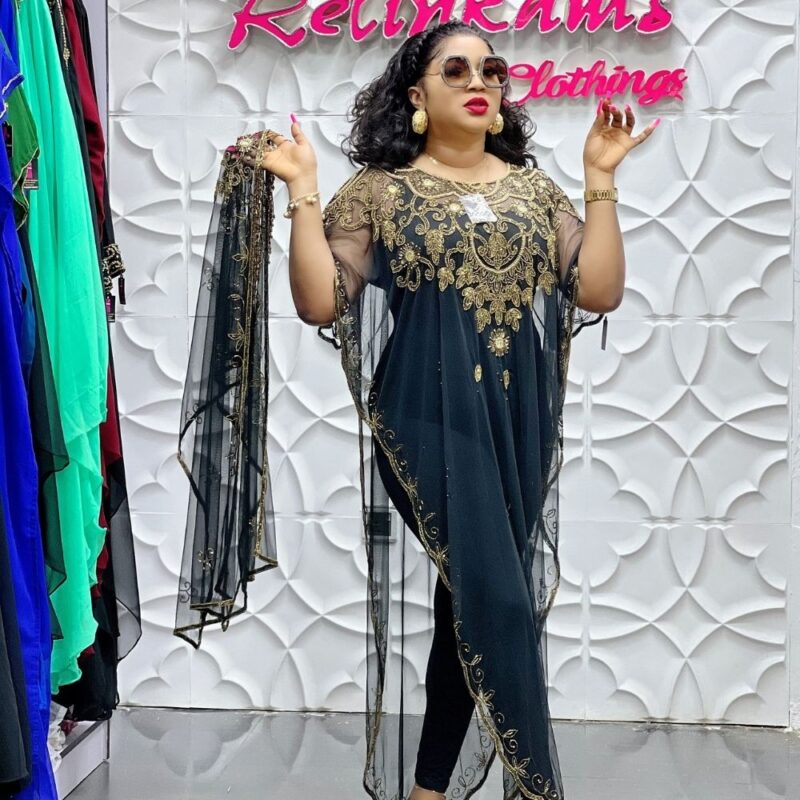 Midnight Majesty Indian Kap Dress for Party and Special Occasions - Image 2